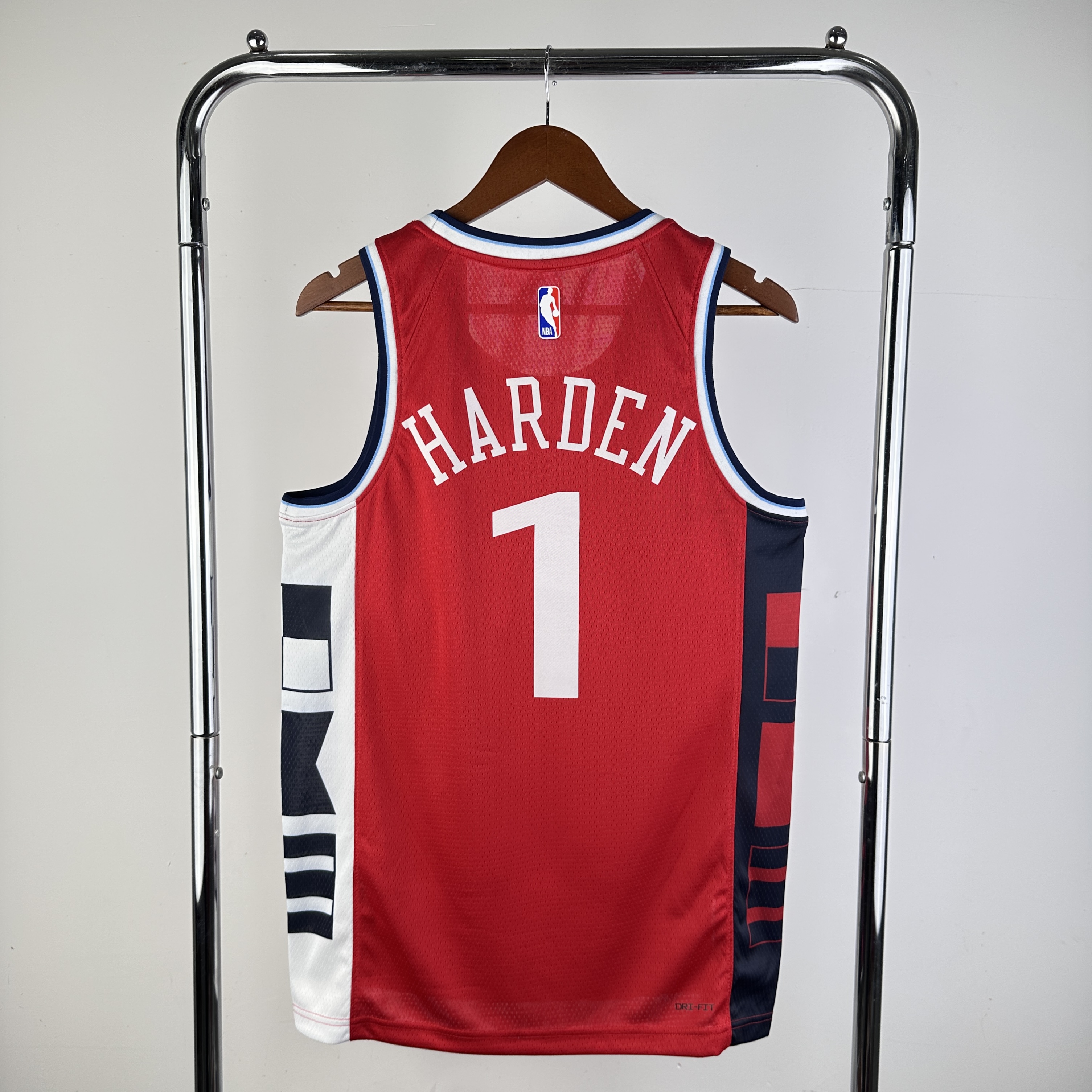 Men Los Angeles Clippers 1 Harden Red Season 2024 NBA Jersey